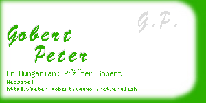 gobert peter business card